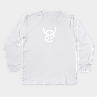 Taurus and Cancer Double Zodiac Horoscope Signs (White) Kids Long Sleeve T-Shirt